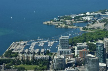 Toronto marina havadan görünümü