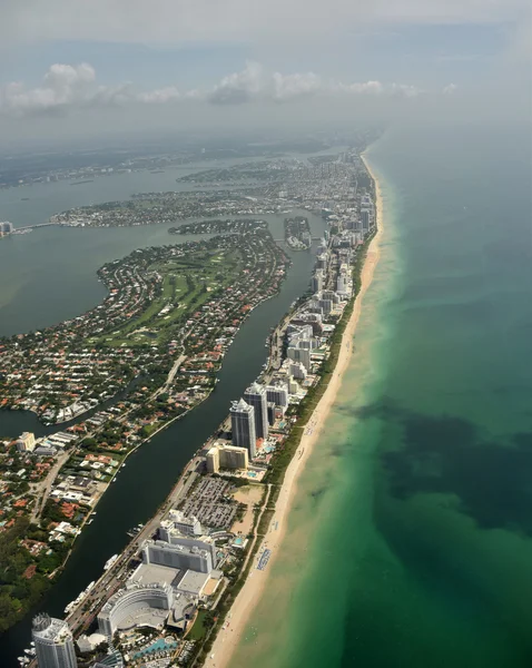 Güney Florida plajları havadan görünümü — Stok fotoğraf