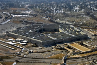 US Pentagon seen from above clipart