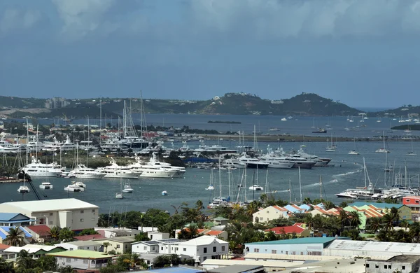 Boat Marinas in Saint Maarten — Stock Photo, Image