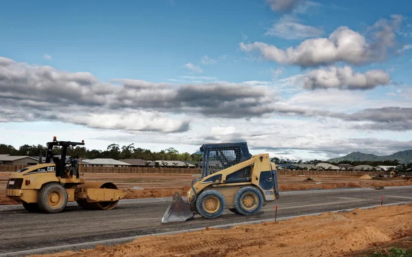 Heavy machinery  preparing house allotments — Stock Photo, Image