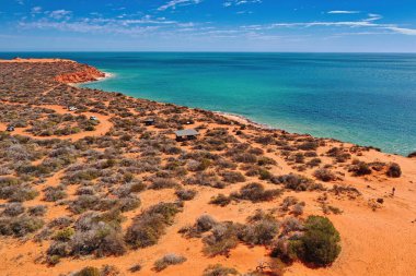 aerial view of Cape Peron National Park view of land and ocean clipart