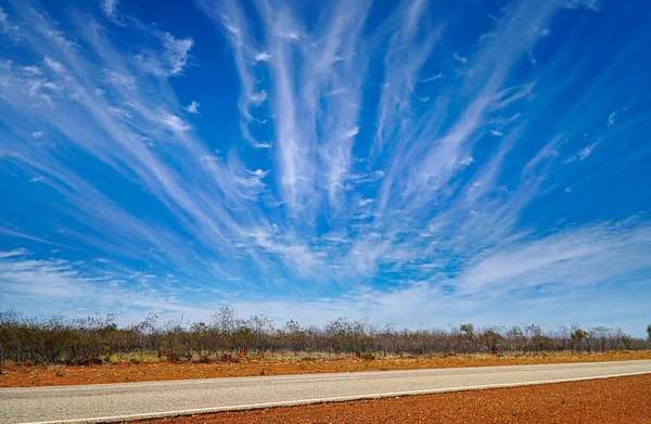 Vägen Till Devils Marbles Centrala Australien Norra Territoriet — Stockfoto