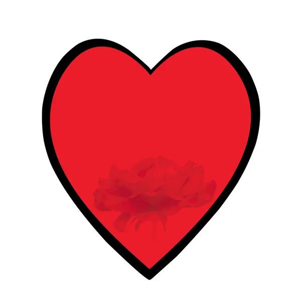 Coração com cerco preto — Fotografia de Stock