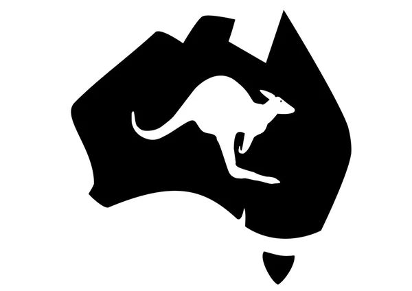 Karta australiensisk kangaroo — Stock vektor