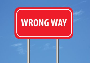 yanlış bir yol işareti