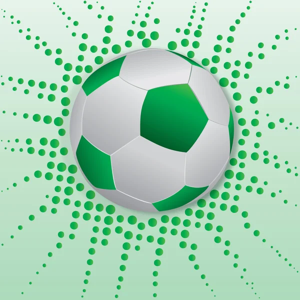 Green soccer ball — Stock Vector