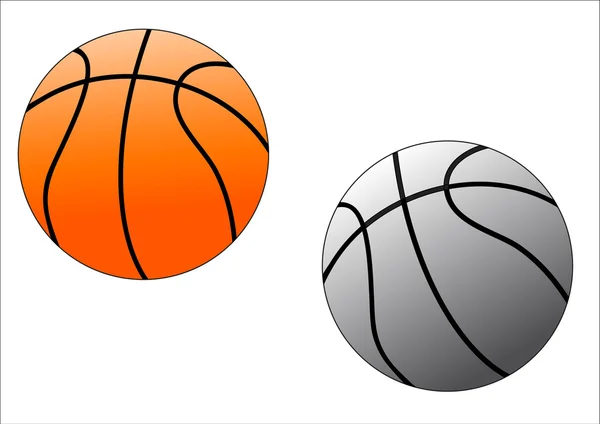 两个篮子球 — 图库矢量图片