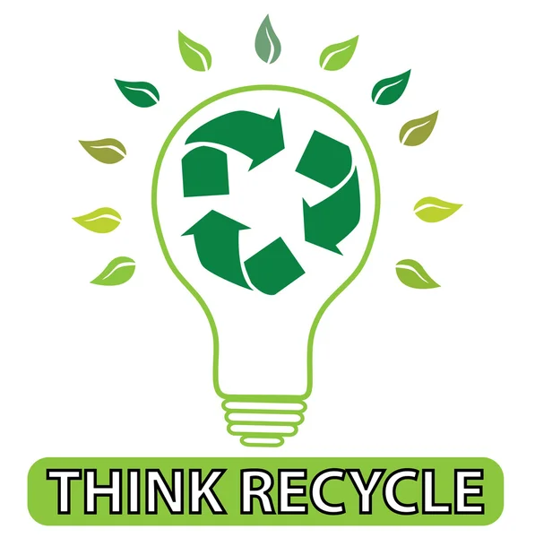 Pensez à recycler — Image vectorielle
