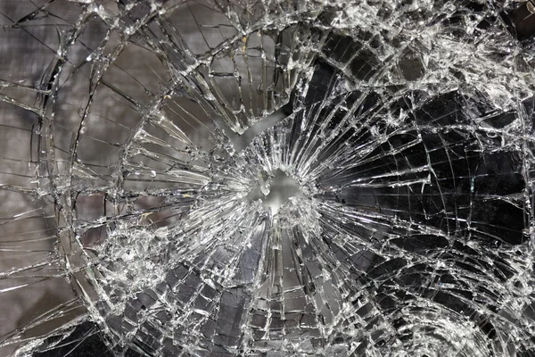 Gebroken en gebroken glas — Stockfoto