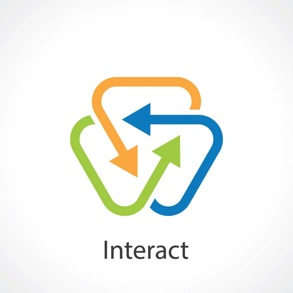 Interact abstract icon — Stock Vector