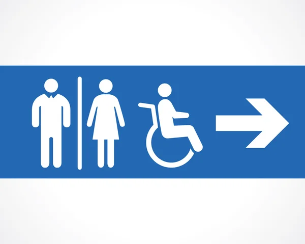 Restroom icon of restroom signboard — Stock Vector