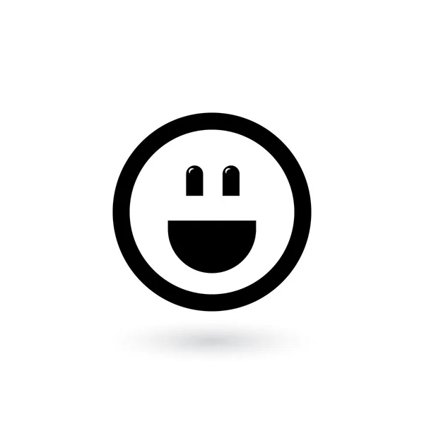 Large icône sourire — Image vectorielle