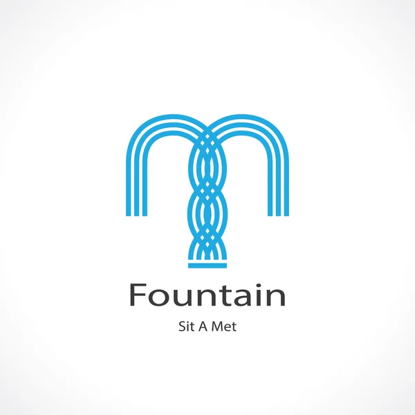 Fountain abstract symbol — Stock Vector