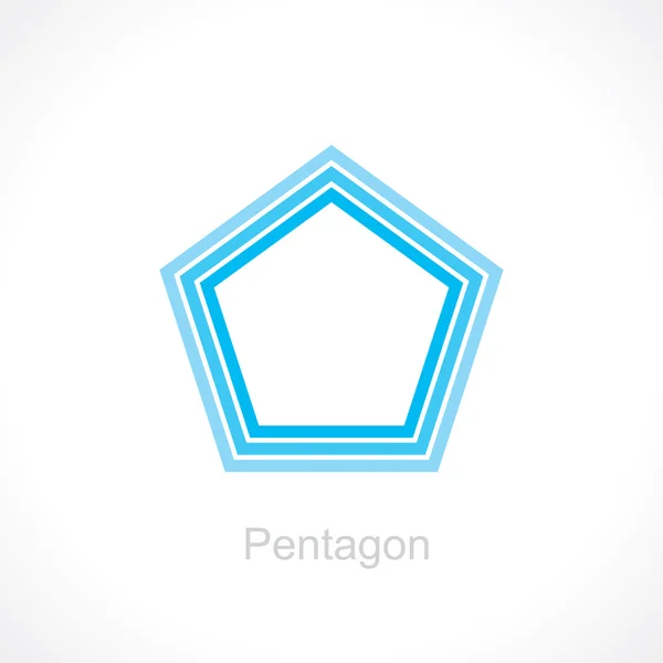 Simbolo astratto pentagono — Vettoriale Stock