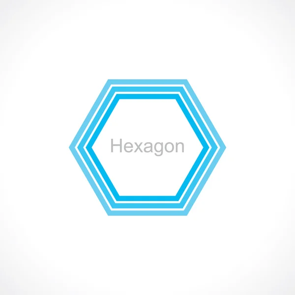 Hexagon abstrakt symbol — Stock vektor