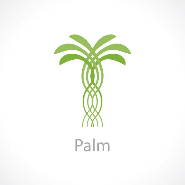 Palm tree abstract symbool — Stockvector