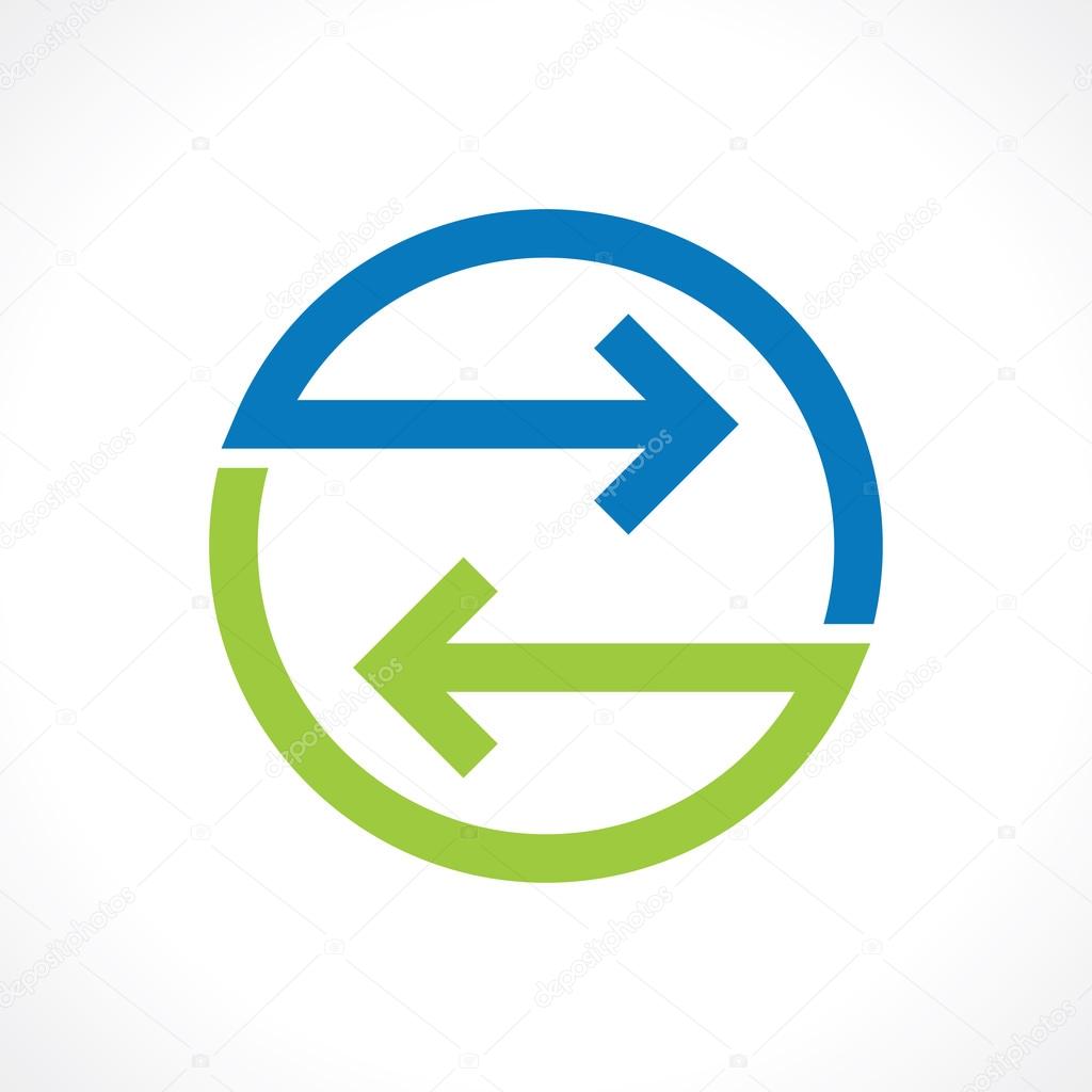 Symbol of bidirectional arrows. vector design element eps 8
