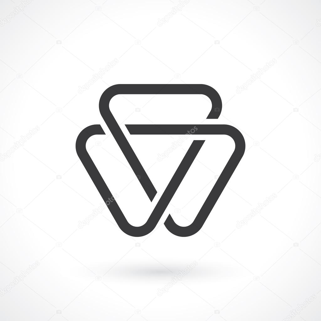 Abctract triangular shape for logo template. vector eps8