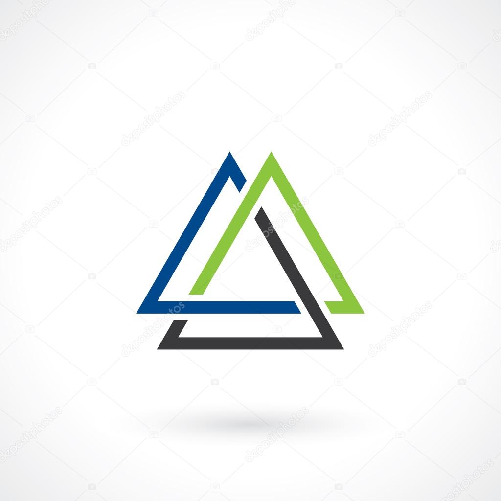 Triangular shape for logo template. vector eps8
