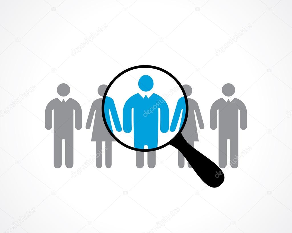 Search for employees. recruitment. vector icon eps8
