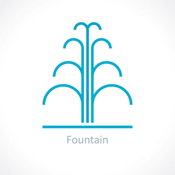 Fontaine symbole abstrait — Image vectorielle