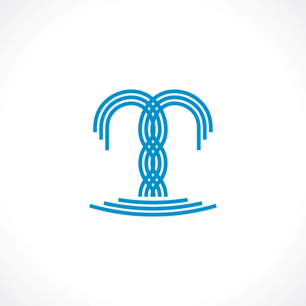 Brunnen abstraktes Symbol — Stockvektor