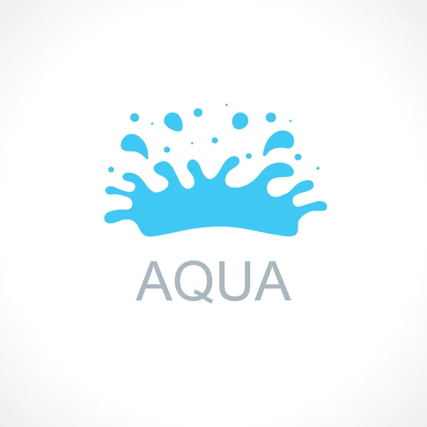 Water splash abstract symbol — Stock Vector