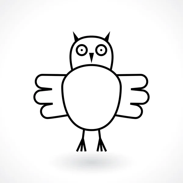 猫头鹰抽象符号 — 图库矢量图片