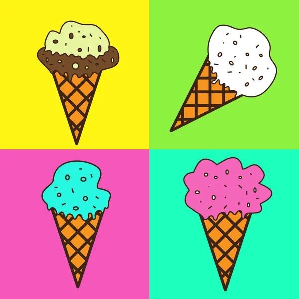 Ice cream vector — Stock Vector