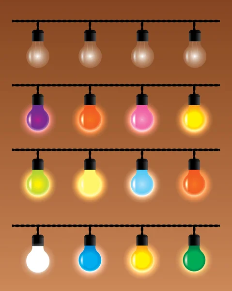 Light bulbs set — Stock Vector