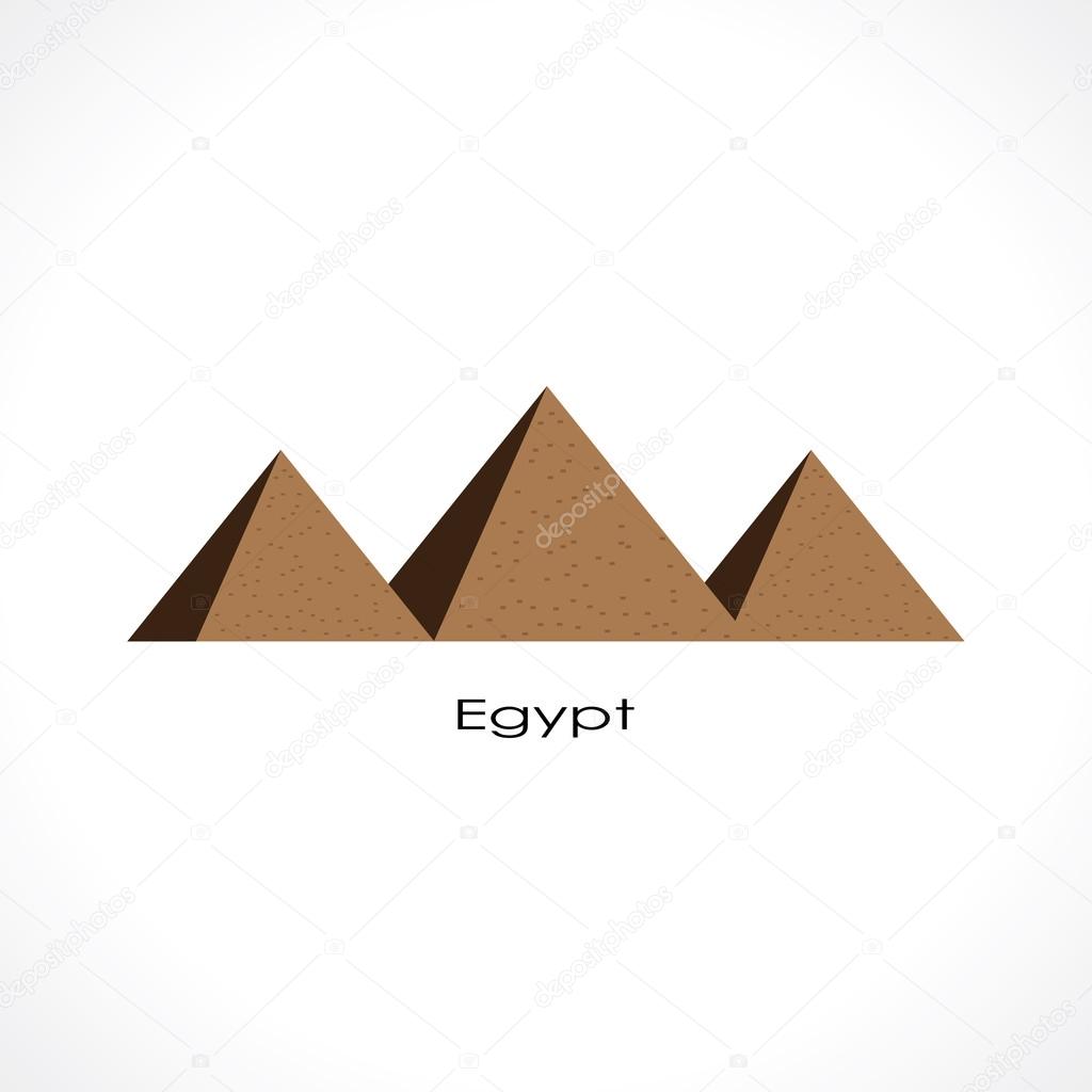 Egyptian pyramids abstract symbol
