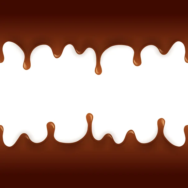 Flowing molten chocolate — Stock Vector