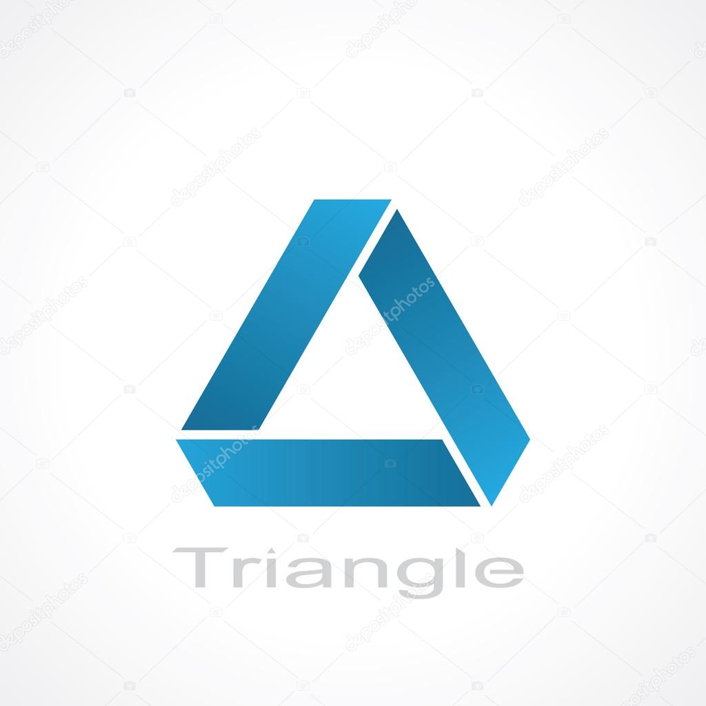 Abstract triangle symbol blue. vector eps 8