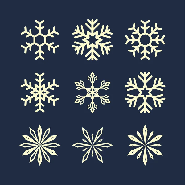 Copos de nieve — Vector de stock