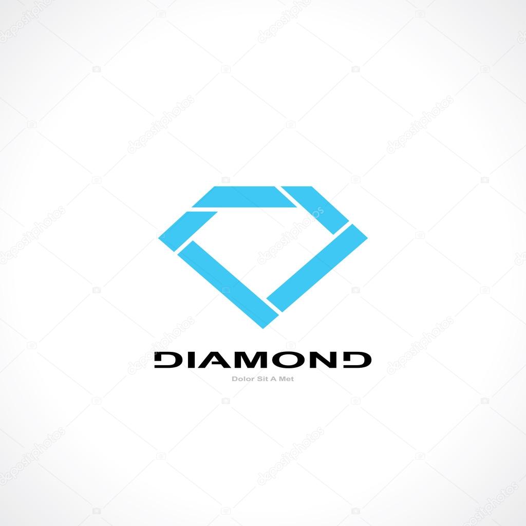 Abstract symbol of diamond. template logo design. vector eps8