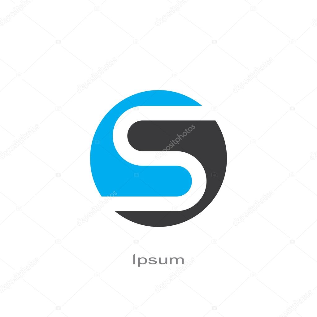Round symbol of letter s. template logo design. vector eps8