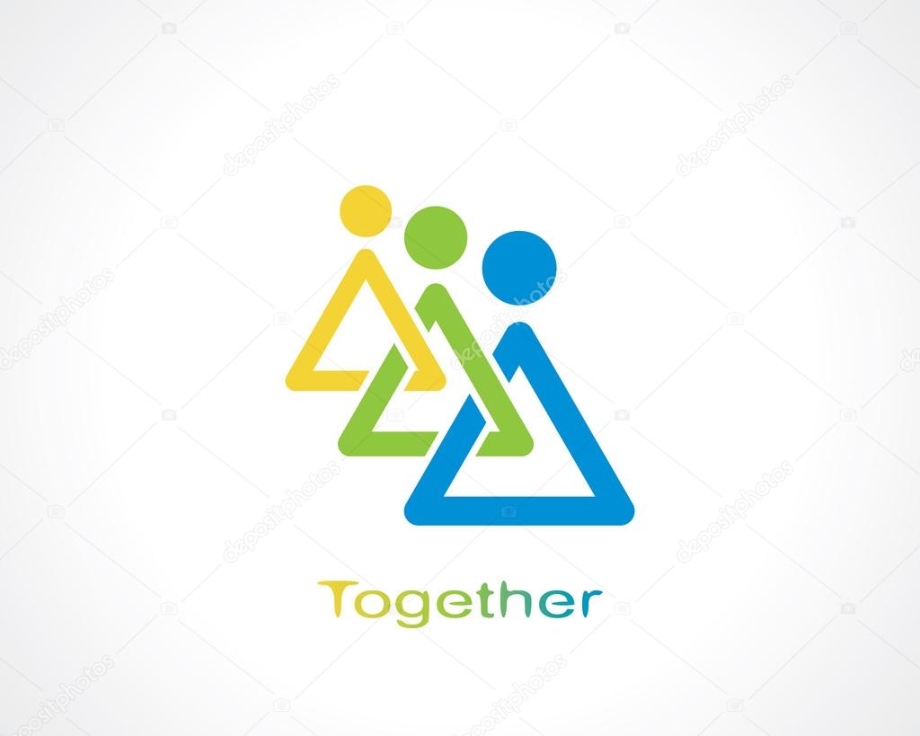 Together symbol. template logo design. vector eps8