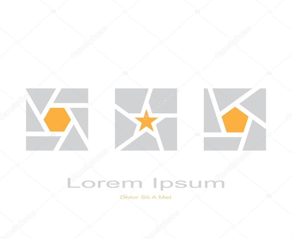 Abstract square shape elements. design template. vector eps8
