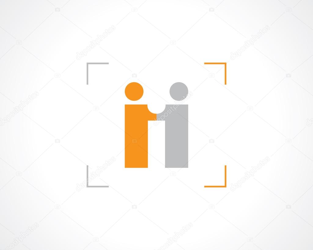 Symbol business meeting or partnership. vector eps8