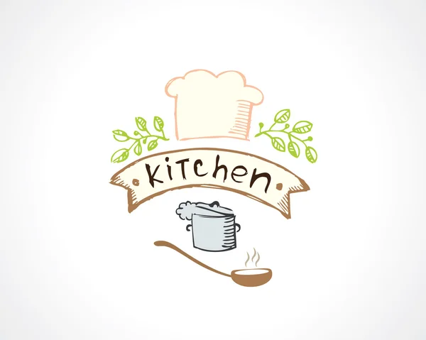 Kitchen emblem — Stock Vector