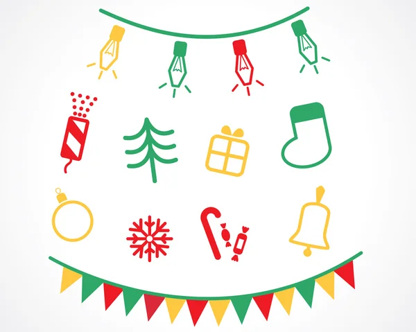 Iconos de Navidad — Vector de stock