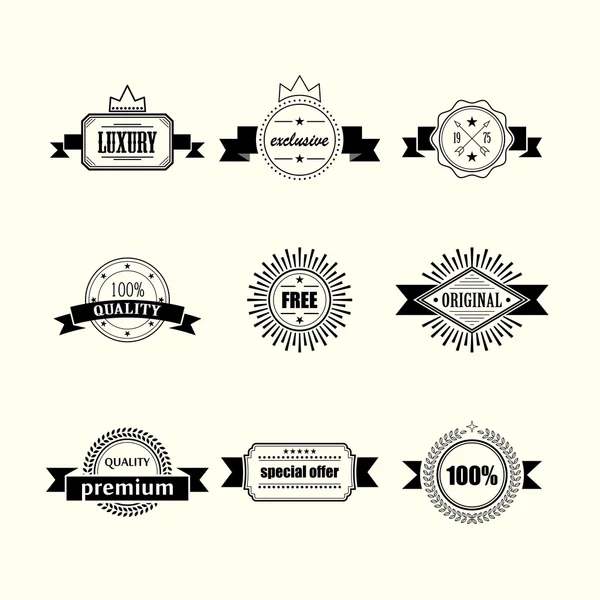 Retro badges and labels — Stock Vector