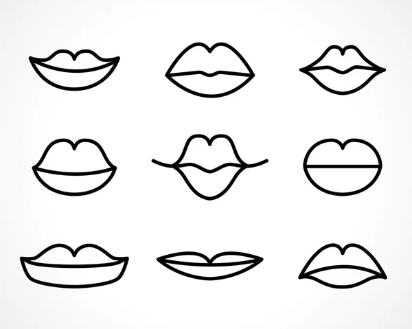 Labios de mujer — Vector de stock