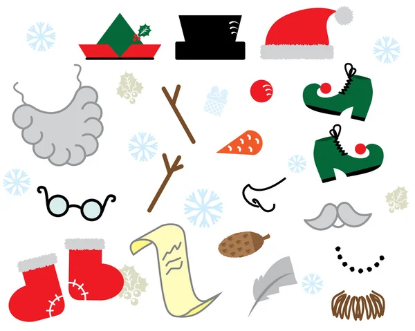 Accessoires de Noël — Image vectorielle