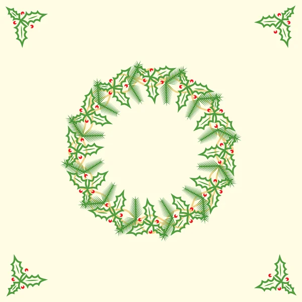 Corona de Navidad — Vector de stock