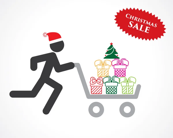 Christmas shopping — Stock Vector