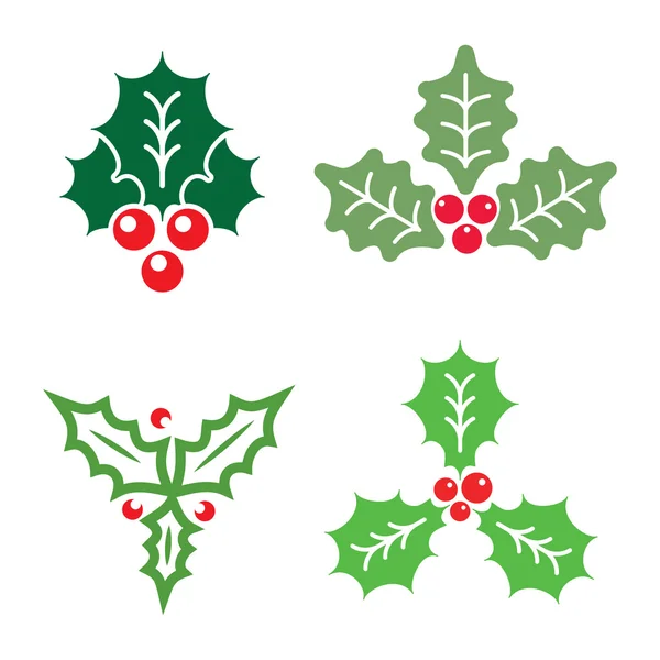 Navidad Holly — Vector de stock