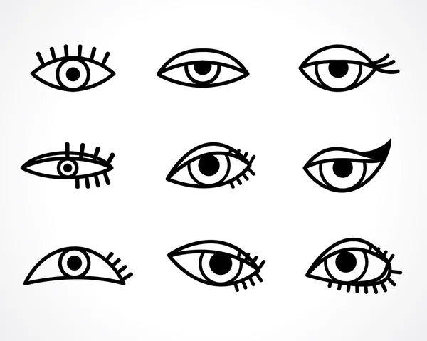 Eyes icons — Stock Vector