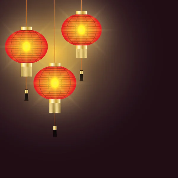 Lanterna chinesa — Vetor de Stock